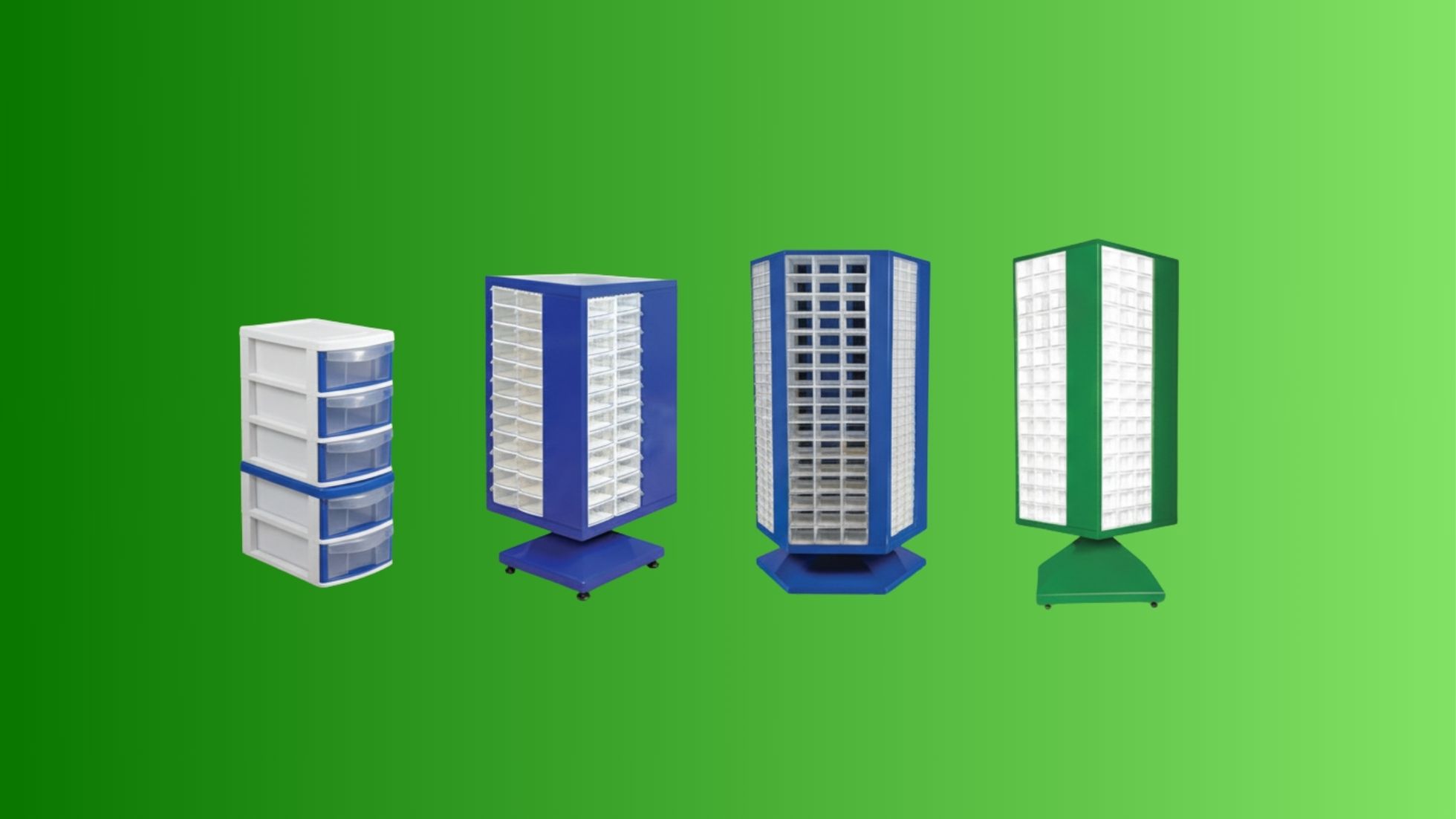 Plastik Çekmeceli Kutu ve Döner Standlar